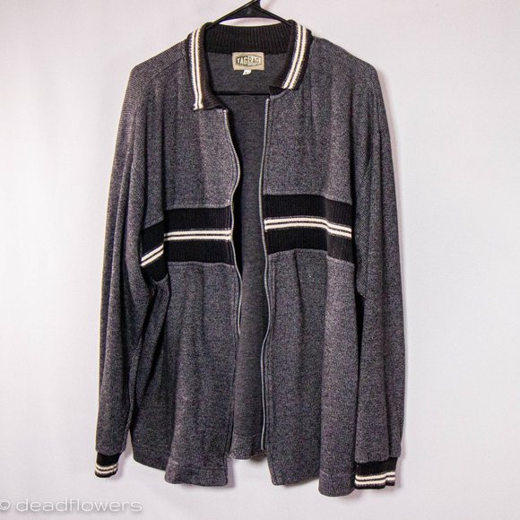 Vintage TagRag 90's Zip-up Gray Sweater size Large - Picture 2 of 7